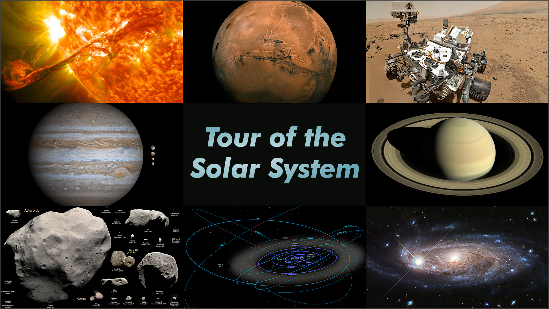 sample images from “Tour of the Solar System”