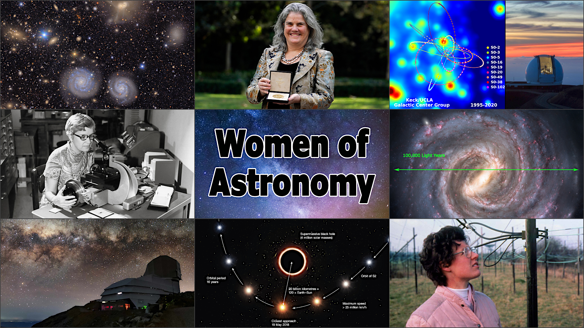 sample images from “Women of Astronomy”