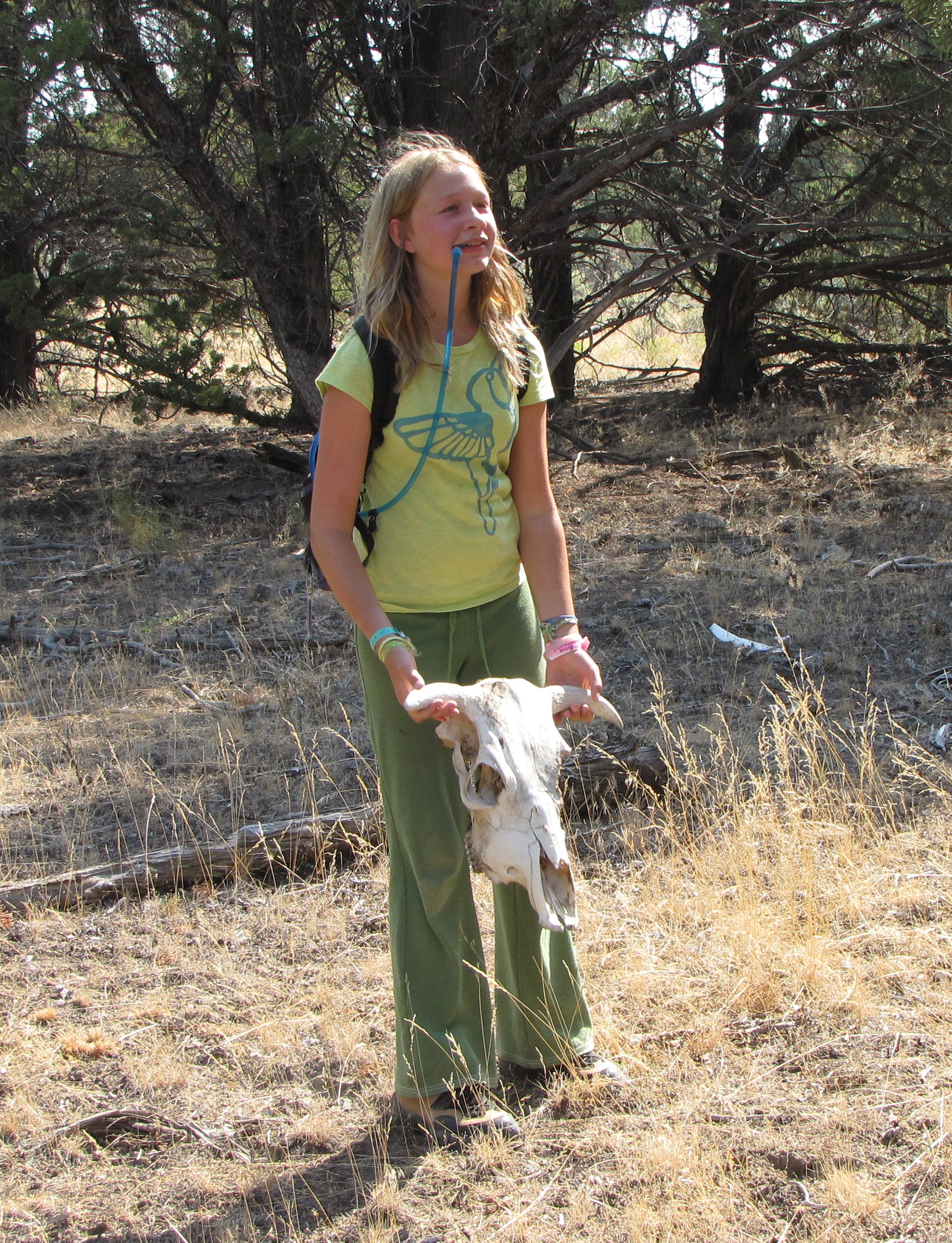 Holding a Cow Skull
